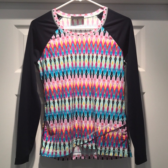 Athleta Other - Athleta Rash Guard - Vibrant Multicolor Pattern